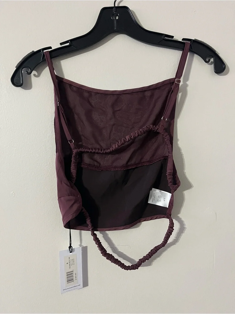 NWT Weworewhat Womens Square Neck Cami, Red Sz S